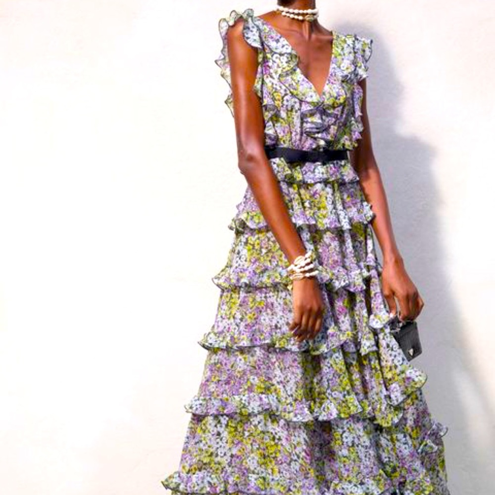 Floral Ruffle Maxi Dress